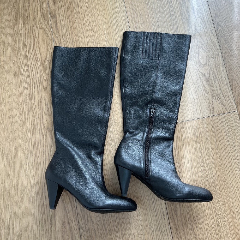 Banana Republic Black Leather Knee High Boots 7